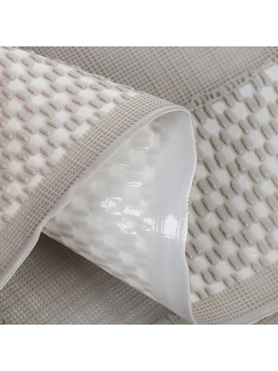 Скатерть 137х183 см, ПВХ, Linen, серая, ST-1116G