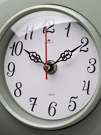 Часы настенные, кварцевые, 31,5х30,5 см, чашка с дымком, корпус оливковые, фигурные, Рубин, Классика, 3432-006