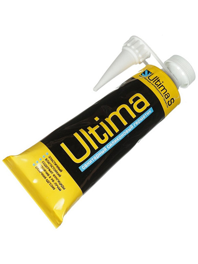 Герметик силиконовый, санитарный, Ultima, ULASW00180, 80 мл, белый