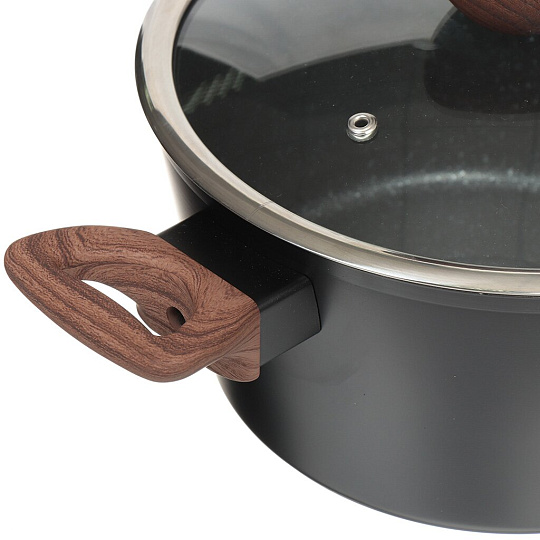 Набор посуды из алюминия Berlinger Haus Forest Line 1534-ВН (кастрюли с крышками, сковорода, сотейник, подставка), 5 предметов