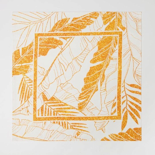 Набор столового текстиля 4 салфетки 46х46 см, 100% хлопок, Этель, Gold, золотой, 6534329