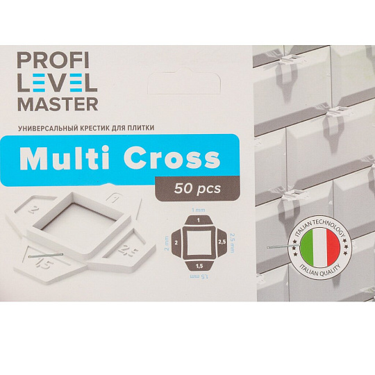 Крестики для плитки 50 шт, краб, Milti Cross, Profi Level Master, 00-00001430