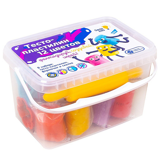 Игровой набор Genio Kids, Тесто-пластилин, 12 цветов, TA1068/TA1068V, в ассортименте