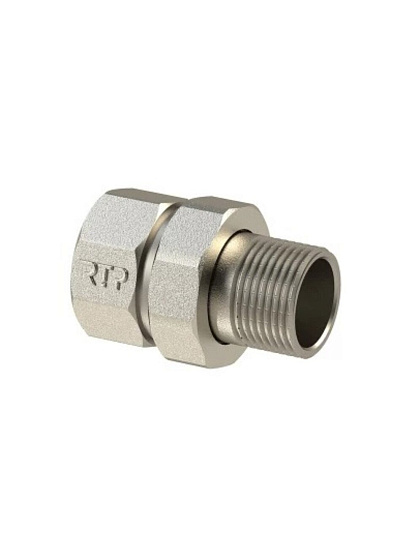 Американка 1/2'', г-ш, никель, прямая, индивидуальная упаковка, РосТурПласт