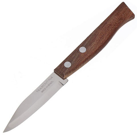 Нож кухонный Tramontina, Tradicional, для овощей, сталь, 7.5 см, рукоятка дерево, 22210/203-TR