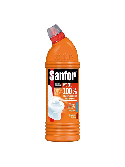 Средство для унитаза Sanfor, Super Power, 750 мл, свежесть и чистота за 1 минуту, 9611