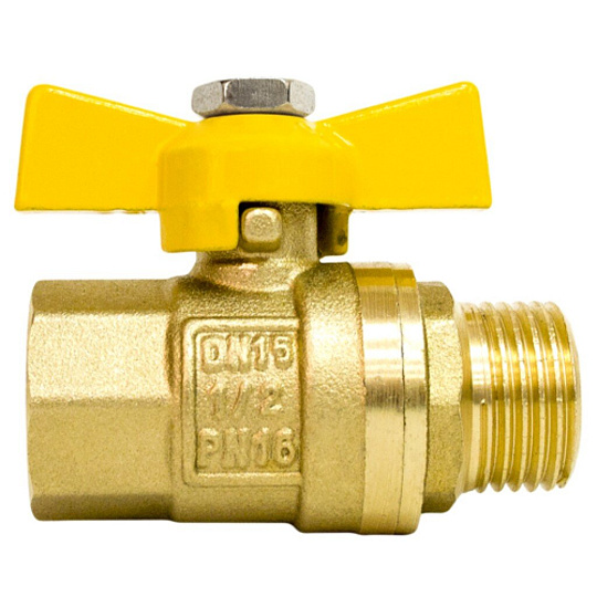 Кран для газа г-ш, 1/2'', ручка-бабочка, STI