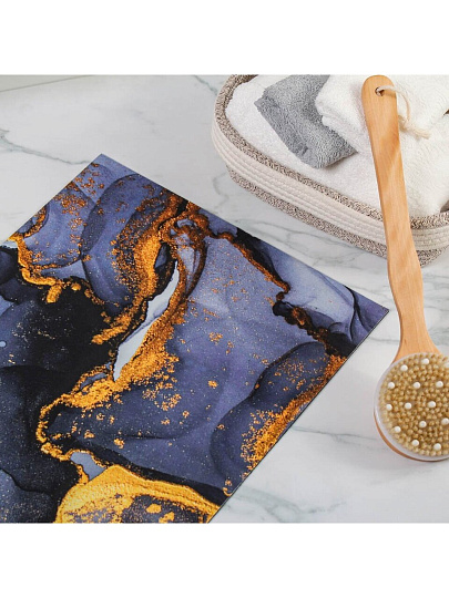 Коврик для ванной влаговпитывающий, 0.4х0.6 м, полиэстер, золотой мрамор, Dekotex, Diatomite, DTX.DT.NB-344.40х60