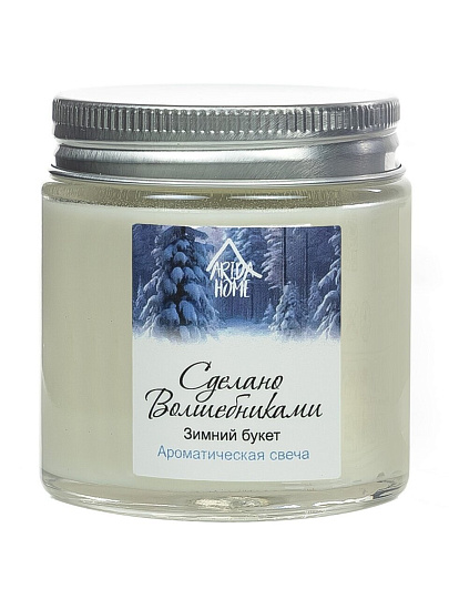 Свеча ароматизированная, 6.8х6.4 см, Arida Home, Зимний букет, АР 100-795