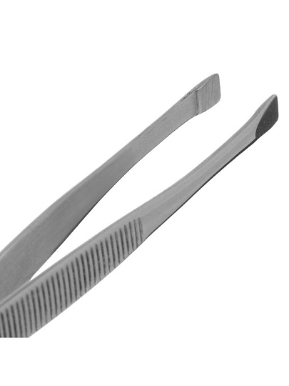 Пинцет косметический металл, 9 см, прямой, серебряный, Zinger, zo-B-157-S