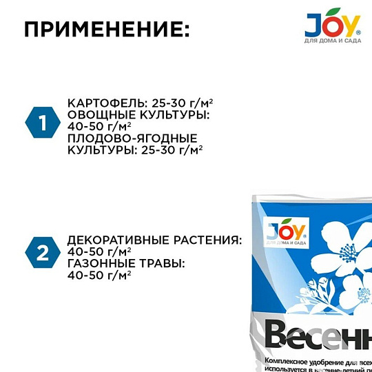 Удобрение Весеннее, минеральное, гранулы, 1 кг, Joy
