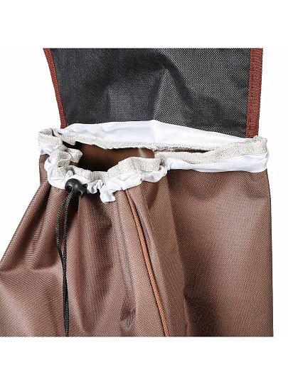 Тележка хозяйственная 89х34х28 см, металл, 30 кг, коричневая, складная, с сумкой, T2023-038