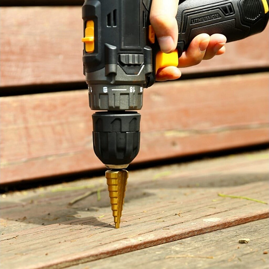 Сверло по металлу, ступенчатое, Deko, DH23, 4-20 мм (9 ступ.), шестигранник, 065-0691