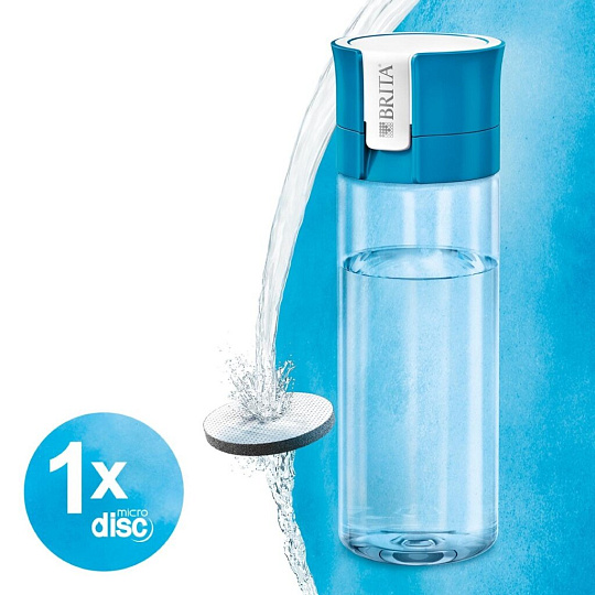 Фильтр-бутылка Brita, Fill&Go Vital, для холодной воды, 1 ступ, 0.6 л, синий, 1021529