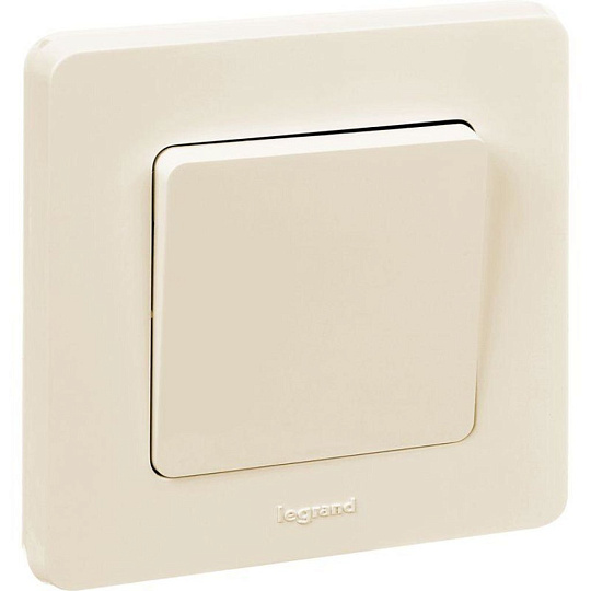 Рамка однопостовая, горизонтальная, пластик, слоновая кость, Legrand, Inspiria, 673931