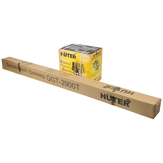 Триммер бензиновый, Huter, GGT-2900Т/GGT-2500S, 3.9 л.с., 60 куб.см, 2870 Вт, U-ручка, леска/нож, неразборный вал/разборный вал