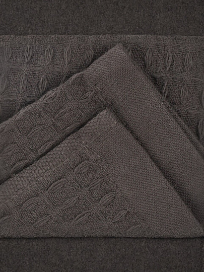 Полотенце кухонное вафельное, 40х60 см, 270 г/м2, 100% хлопок, Silvano, Эльза, серое, Узбекистан