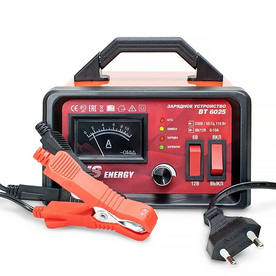 Зарядное устройство AVS, BT-6025(10A) 6/12V, для автомобильного аккумулятора, 43722