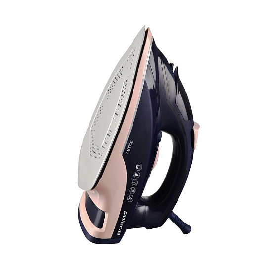 Утюг Polaris, PIR 3074 SG AA, 3000 Вт, керамика, вертикальное отпаривание, противокапельная система, система самоочистки, защита от накипи, 3 м, синий, розовый