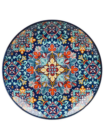 Блюдо керамика, 4.5х25 см, синее, Самарканд, Y4-9761