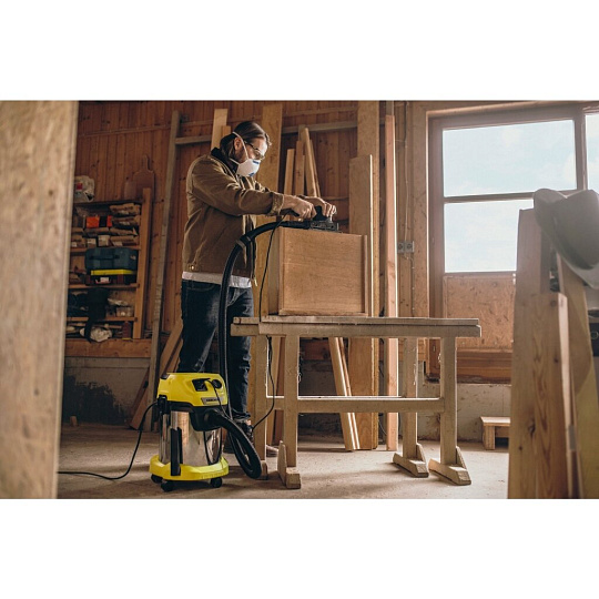Пылесос Karcher, WD 3 P S V-17/4/20, 1000 Вт, с контейнером, 17 л, сухая и влажная уборка