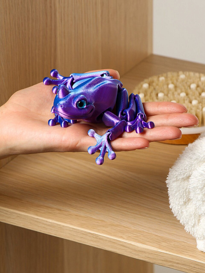 Подвижная 3D фигурка декоративная, 15х14 см, Лягушка