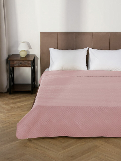 Покрывало 2-спальное, 180х200 см, 100% полиэстер, стеганое, Silvano, Ультрасоник Греция, розовое