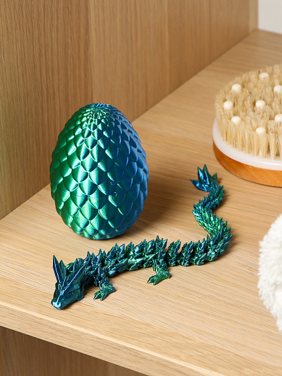 Фигурка декоративная Дракон в яйце, 22х4.5х2.5 см, 8х6 см, подвижная 3D, в ассортименте, Y4-11104