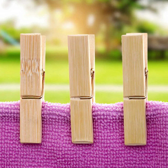Прищепки бамбук, 20 шт, 7 см, Bamboo, Y3-721