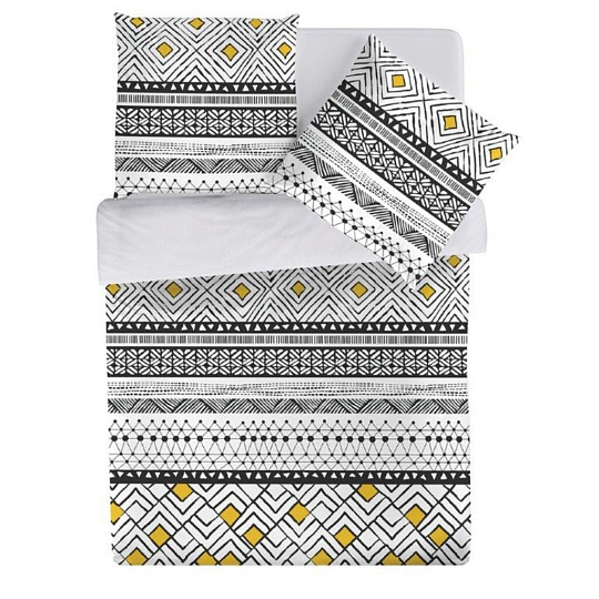 Постельное белье 1.5-спальное, простыня 150х215 см, 2 наволочки 50х70 см, пододеяльник 145х215 см, Teodora, ранфорс, Анкома 4705-1+4706-а3