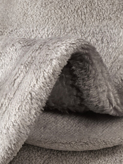 Плед 1.5-спальный, 120х150 см, микрофибра, 100% полиэстер, Silvano, серый, однотонный