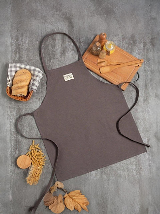 Фартук 60 х 70 см, 100% хлопок, саржа, 220 г/м2, без кармана, Этель, Kitchen, серый