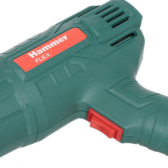 Фен строительный Hammer, HG2000LE, 2000 Вт, 500 л/мин, 350 °C, 600 °C, 2 скорости, 378204