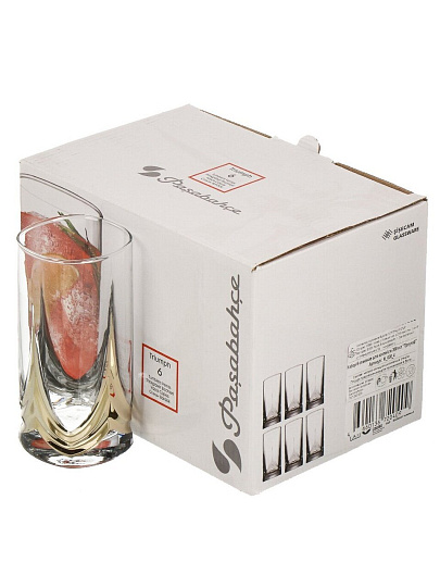 Стакан 300 мл, стекло, 6 шт, Glasstar, Триумф, N_630_4