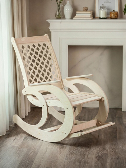 Кресло-качалка Дачное, дерево, цвет натуральный, 100 кг