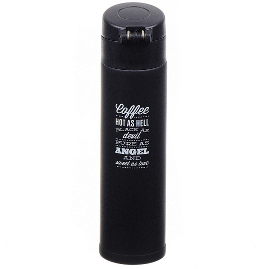 Термобутылка нержавеющая сталь, 350 мл, Barouge, колба нержавеющая сталь, черная, BT-134