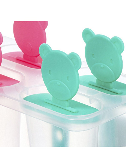 Форма для мороженого и фруктового льда Мишки, 19х7х7.8 см, пластик, Y4-6496