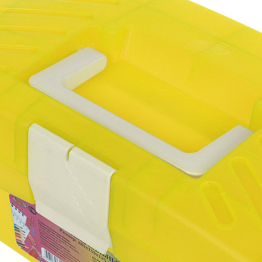 Ящик 28.5х15.5х12.5 см, пластик, Profbox, пластиковый замок, желтый, 610690