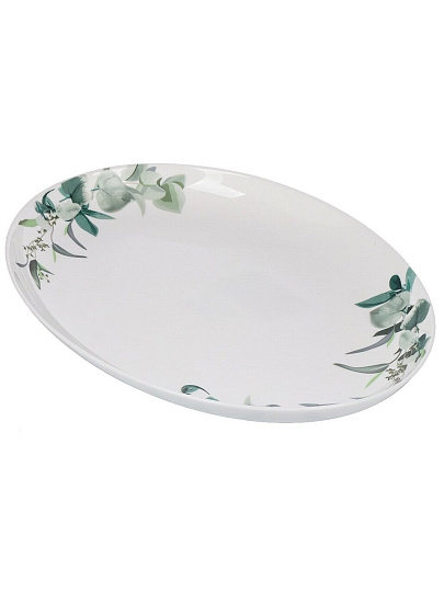 Блюдо стеклокерамика, овальное, 24х33 см, Эвкалипт, Daniks, LPKYP130/K2301