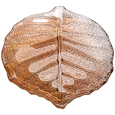 Блюдо "luster leaf" amber 37 см., 339-111