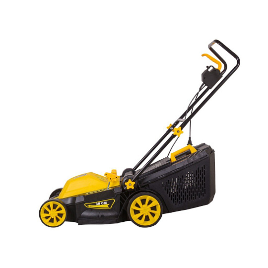Газонокосилка электрическая, Huter, ELM-1400P, 38 см, 45 л, 25-55 мм, 3200 об/мин, 70/4/4