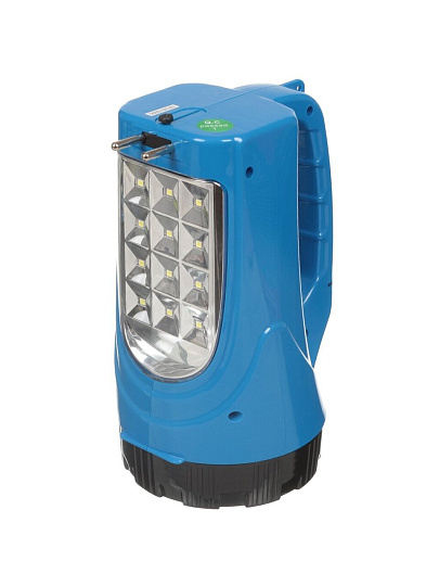 Фонарь ручной, встроенный аккумулятор, Ultraflash, 3818SM, зарядка от сети 220 В, пластик, синий, 12889