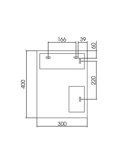 Зеркало 30х40 см, прямоугольник