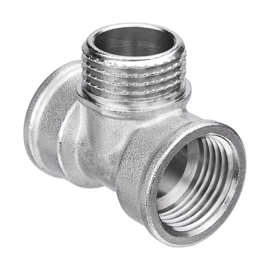 Тройник 3/4"х1/2"х3/4", г-ш-г, латунь, AquaLink