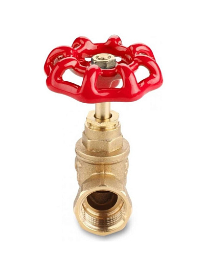 Вентиль для воды, 3/4", г-г, красный, AquaLink