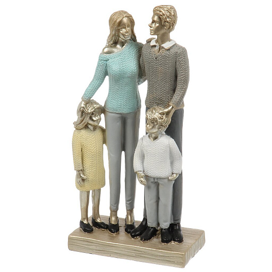 Фигурка декоративная полистоун, Семья, 12х6х22.5 см, A020256