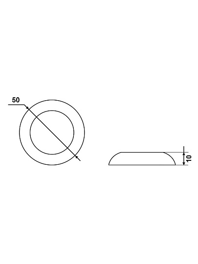 Накладка цилиндровая, Аллюр, ET-R1 CP (3222), хром, 11 204
