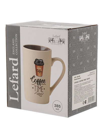 Кружка фарфор, 385 мл, Coffee Time, Lefard, 260-958