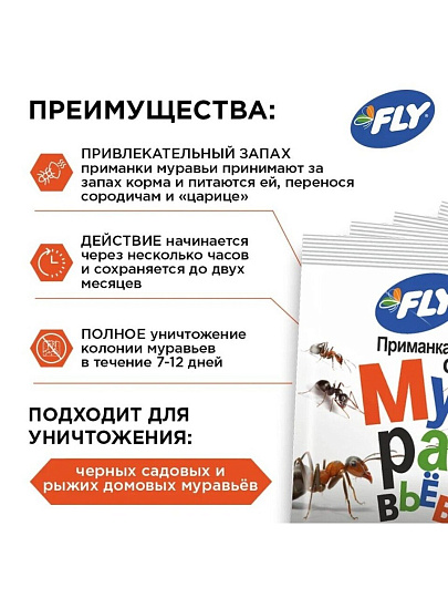 Инсектицид от муравьев, приманка, 20 г, Fly