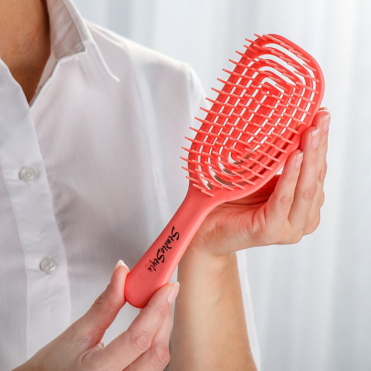 Расческа для волос, трапеция изогнутая, 75х230х30 мм, Studio style, Релакс, 844178-4557